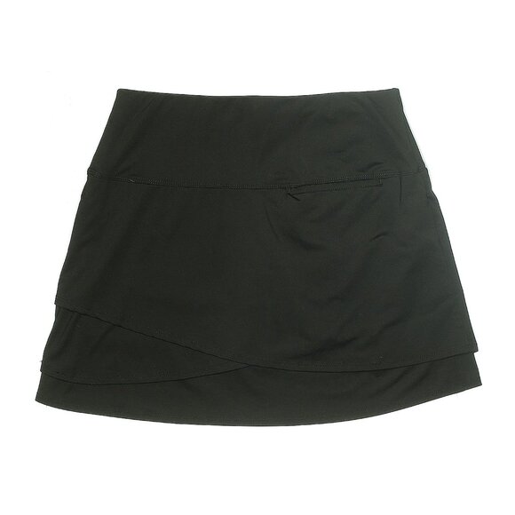 Lucky in Love golf skirt black Scallop A-Line Skort pockets sz medium  EUC - Picture 2 of 4